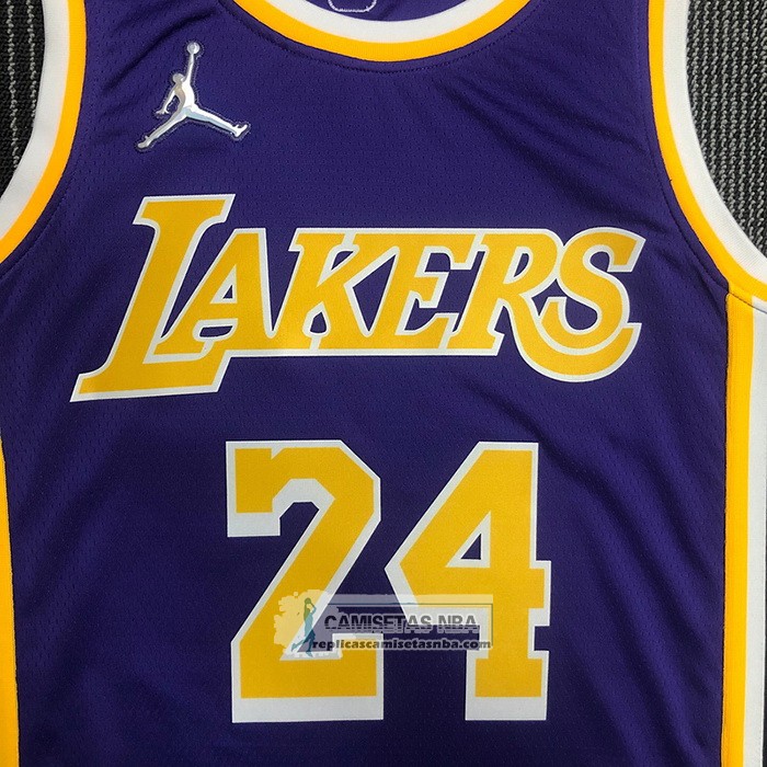 Camiseta Los Angeles Lakers Kobe Bryant NO 24 Statement 2021-22 Violeta